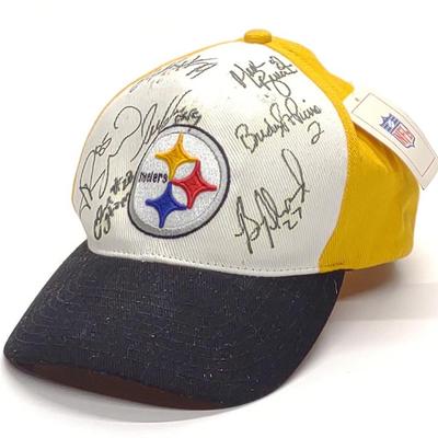 Sale Photo Thumbnail #548: 2003 Team Autographed Steelers Football Hat / Cap