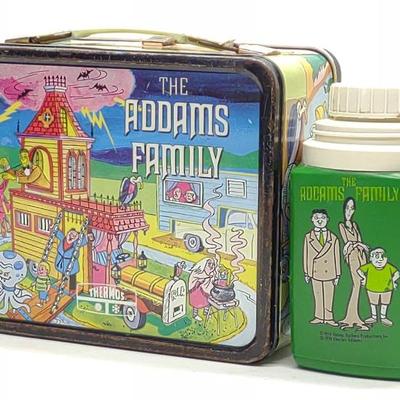 Sale Photo Thumbnail #517: 1974 Addams Family Tin Lunchbox & Thermos