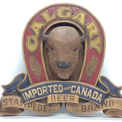 Sale Photo Thumbnail #532: Calgary Stampede Canadian Beer 3D Sign 17x14"