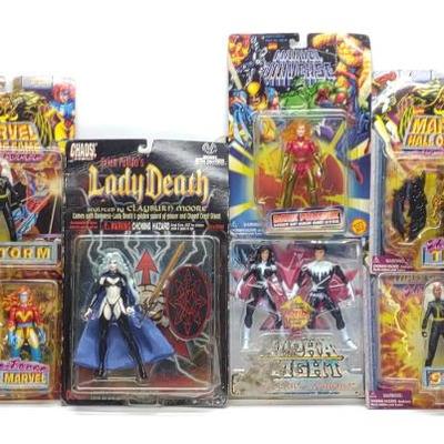 Sale Photo Thumbnail #586: (11) 90s Marvel Hall Of Fame Action Figures Sealed