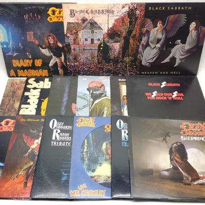 Sale Photo Thumbnail #411: 17 Black Sabbath & Ozzy Osbourne Vinyl Records