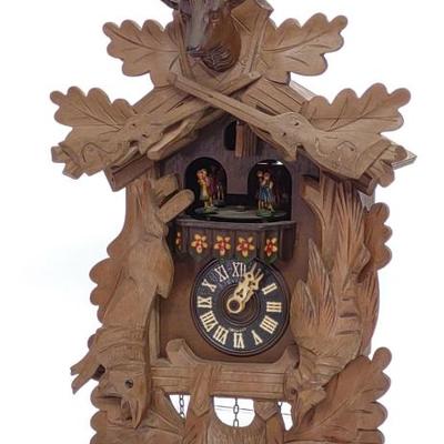 Sale Photo Thumbnail #651: German Hunter 1-Day Black Forest Cuckoo Clock