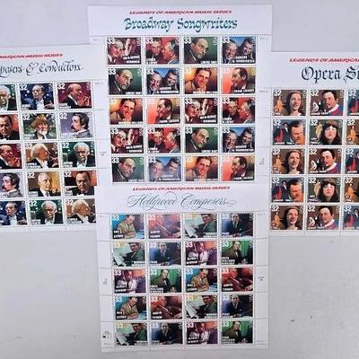 "Legends Of American Music Series" Stamp Collection 