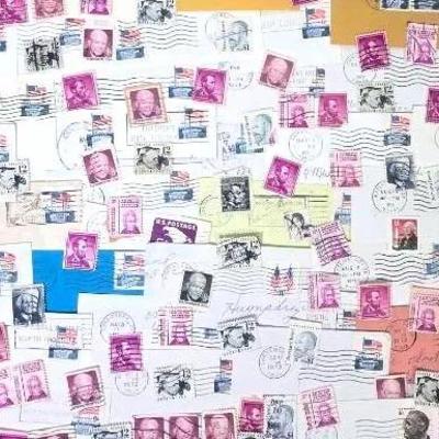 Collection Of Stamps: Abraham Lincoln, Andrew Jackson, and More