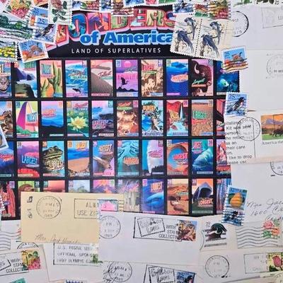 Assortment of Animal, Fruit, and Plant Stamps