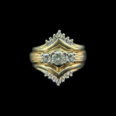 14K Yellow Gold Wedding Set, NAGL #1207636