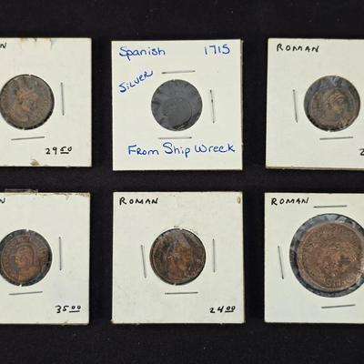 6 Ancient Coins, 1 Silver