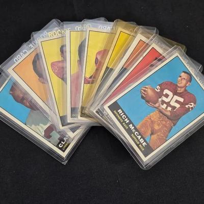 9 1961 Topps Football Cards, A Couple Rookie Cards