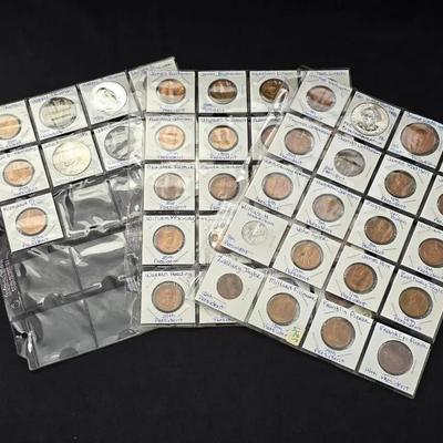 49 Vintage Presidential Tokens