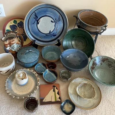 Group Of Studio Art Pottery-Signed