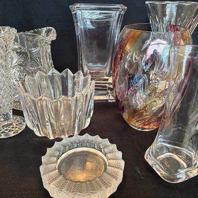 Crystal Vases, Bowl, Wine Coaster