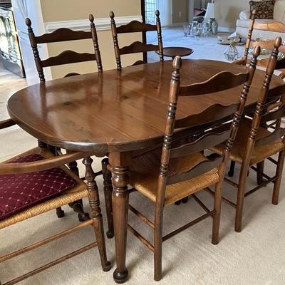 Ethan Allen Dining Room Table With 6 Chairs