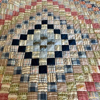 Vintage Hand Sewn Patchwork Quilt