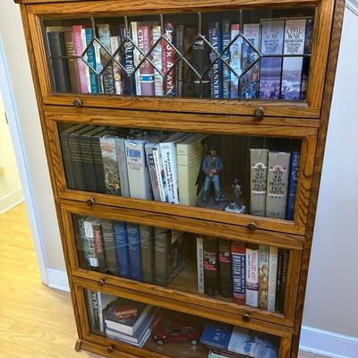 Barrister Style Oak Bookcase 