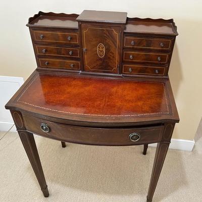 Petite Writing Desk With Leather Top