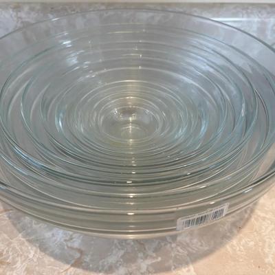 Duralex Nesting Mixing Bowls-Clear