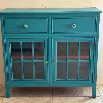 Teal Blue Display Cabinet
