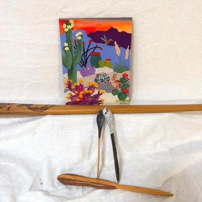Southwest Walking Stick And Art