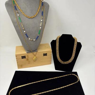 Preppy Gold Tone Necklaces 