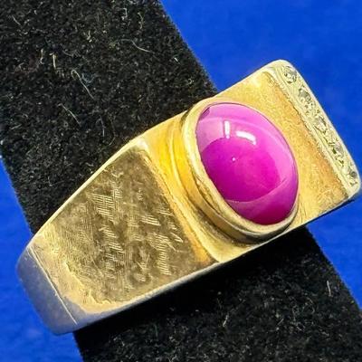 10K Star Ruby Ring 