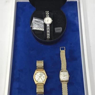 Three Gold And Silver Watches 