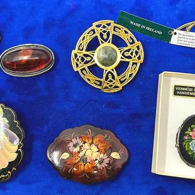 Vintage Brooches From Europe Inc Sterling 