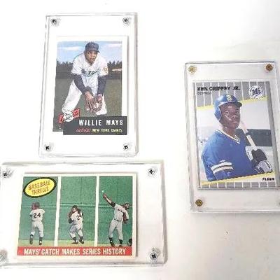 Vintage Baseball Cards - Willie Mays And Ken Griffey Jr.