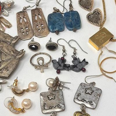 Costume Jewelry In Pink Box 