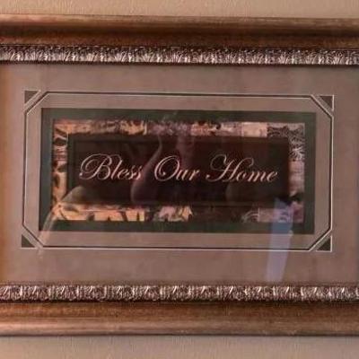 'Bless Our Home' Framed Wall Art