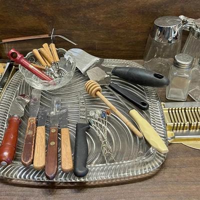 Cheese Plate with Utensils and More