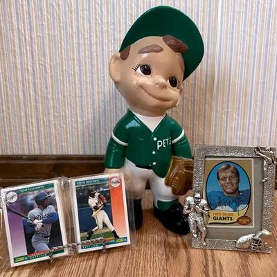 Signed Fred Dryer Rookie Card, "Smiley Boy" Figurine and 1992 Score Packs