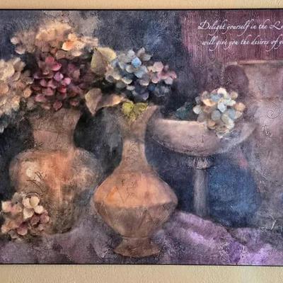 'Composition In Blue' by Albena Hristova Art Print