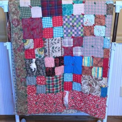 Reversible Patchwork Quilt (Hand Tied)