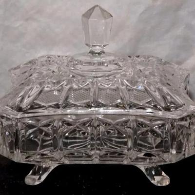 Crystal Footed Candy Dish