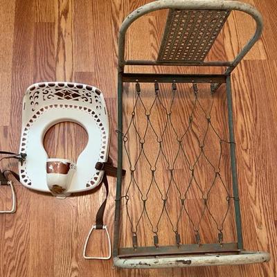 Vintage Baby Bed and Potty Seat