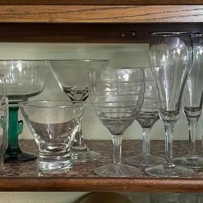 Mixed Assortment of Barware Glasses