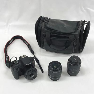 Cannon EOS Rebel T6, Two Lenses And Case 