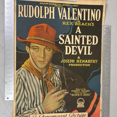 A Sainted Devil Movie Poster 1924 (1970s Reproduction)