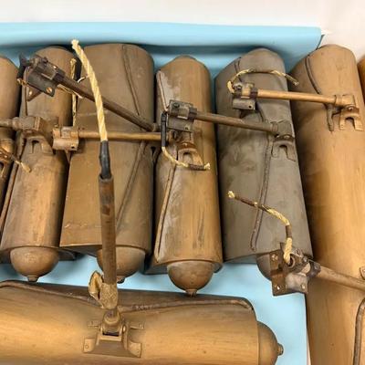 Art Deco Style Lighted Wall Sconce Fixtures- Brass