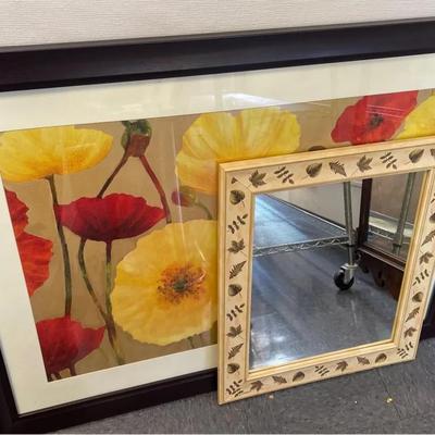 Colorful Poppies and foliage mirror by Stanley
