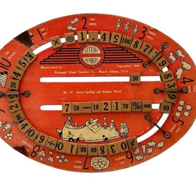 Vintage Richmond Education Spelling Board Toy