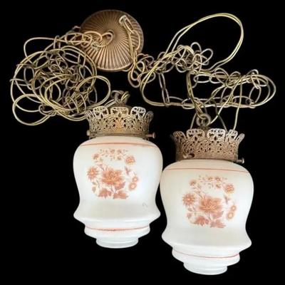 Vintage Hollywood Regency Pendant Light Fixture 