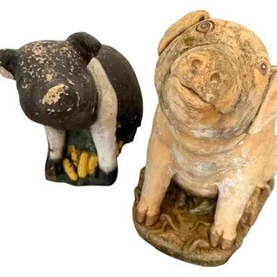 Concrete Pig Garden Statues