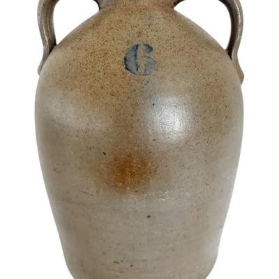 Antique 6-Gallon Stoneware Jug, Double-Handled