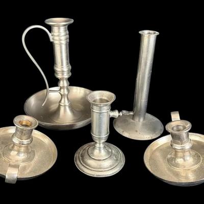 Art Ware Candlestick, “ Hog Scraper” Push Up Candlestick, & More 