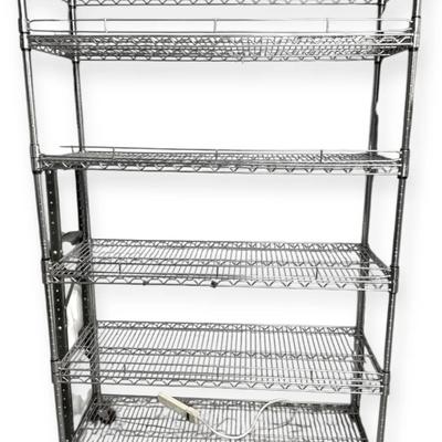6 Tier Adjustable Metal Rolling Shelving Unit (#3) 