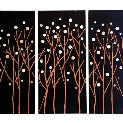 3-Panel Tree Wall Art Piece