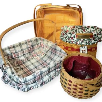Christmas-Themed Longaberger Baskets