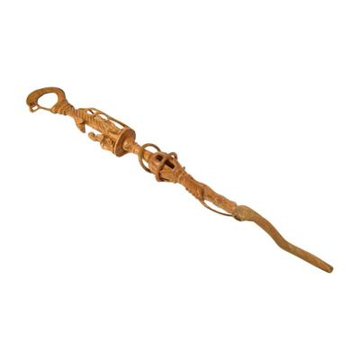 Hand carved walking stick