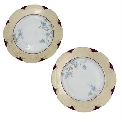 Sale Photo Thumbnail #36: Lot 144   
Austrian Porcelain Cabinet Plates, Two (2) Floral with Banded Rim